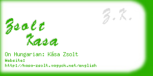 zsolt kasa business card