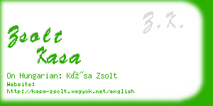 zsolt kasa business card